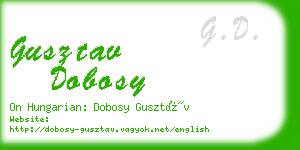 gusztav dobosy business card